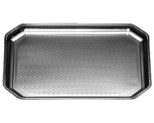 Alu-Catering-Platte, Aluminium-Partyplatte, Servierplatte 375 x 280 mm,  5 Stk.