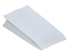Papierbeutel fettdicht weiß ohne Druck, 15+8 x 30 cm, 100 Stk.