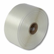 Textil-Umreifungsband, weiss, Polyester,  19 mm Breite, 600 meter auf Rolle