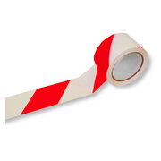 Warnklebeband Signalband PVC Naturkautschuk geruscharm rot/wei 50mm x 66m