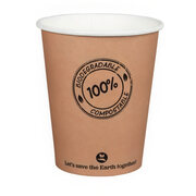 BIO Kartonbecher Kaffeebecher CoffeeToGo bis 100C, 200ml, 8cm, 50 Stk.
