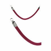 Absperrseil 150 cm, rot, verchromte Enden, passend f�r Personenleitsysteme