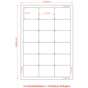 Etiketten Labels selbstklebend wei 63.5 x 46.6mm auf DIN A4, 1800 Stk.