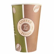 Kaffeebecher Premium, Coffee to go, Pappe beschichtet, 16oz., 400 ml, 50 Stk.