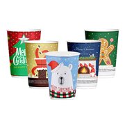Pappbecher Heigetrnkebecher doppelwandig WEIHNACHTSMIX 400ml (max 500ml), 25 Stk.