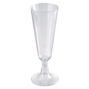 Einweg-Sektglas Champagnerglas 100ml, PS, 2 tlg., transparent glasklar, 6 Stk.