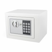 Tresor Safe 23x17x17cm mit elektronischem Zahlenschloss fr Tisch/Wandmontage wei