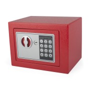 Tresor Rot 23x17x17cm mit elektronischem  Zahlenschlo fr  Tisch/Wandmontage