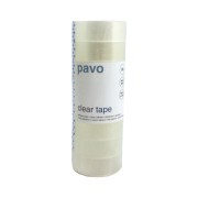 Pavo Klebefilm Büroklebeband Easy Tear 19 mm x 33 m, transparent, 8 Stk.