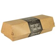 Baguetteboxen Sandwichboxen aus Pappe pure 22 x 8,5 cm Good Food, 50 Stk.