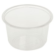 Feinkostbecher transparent aus Bio-Kunststoff (PLA) 500 ml  12,1 cm, 50 Stk.