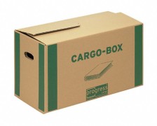 progressCARGO CARGOBOX B - Bcherbox aus stabiler Wellpappe, 585x300x350mm