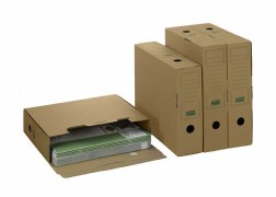 PG-PF_B06.25_14_02_1 ARCHIV-ABLAGEBOX zum Aufbewahren von Ordnerinhalten, Listen  325x265x80mm, braun