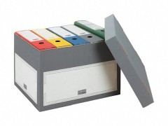 ARCHIV-CONTAINER S mit Deckel, 414x331x266mm, extra stabil, anthrazit