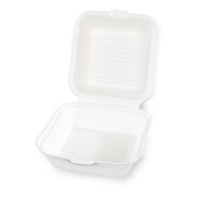 25x Menübox Lunch-Box weiß 240x133x75 mm EPS geschäumt einteilig 