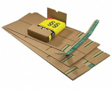 Universalverpackung 248x185mm bis 80mm Hhe B03.02 SUPERSAFE zentrale Packgutaufnahme Schutzlaschen B5