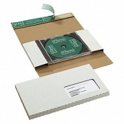 CD/DVD/BLURAY Mailer, DIN lang, für 1 Disk mit JEWELCASE,  ohne Sichtfenster