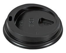 Domdeckel schwarz für Pappbecher - Coffee to go - 200ml mit 80mm Ø, 100 Stk.