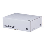 Versandkarton 331x241x104mm MAILBOX M mit Steckverschluss wiederverschließbar weiß