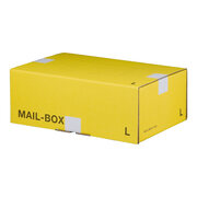 Versandkarton 395x248x141mm MAILBOX L mit Steckverschluss wiederverschließbar gelb