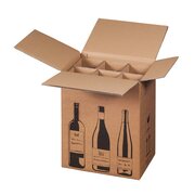 Weinversandkarton für  6 Weinflaschen mit DHL & UPS Zertifizierung