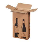 Weinversandkarton für  2 Weinflaschen mit DHL & UPS Zertifizierung