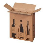 Weinversandkarton für  3 Weinflaschen mit DHL & UPS Zertifizierung