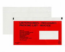 DOCUFIX Dokumententaschen *Lieferschein/Rechnung*Schweiz 245x125+20mm,  250 Stk.