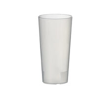 Mehrweg Trinkbecher Trinkglas 300ml aus PP, transparent mit Füllstrich, 10 Stk.