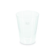 Mehrwegbecher Pfandbecher transparent PP Eichstrich 0,2 l  6,8 cm,  40 Stk.