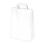 GASTRO Papiertragetaschen 28 x 22 x 10 cm mit EAN-Code weiss,  50 Stk.