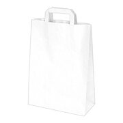 GASTRO Papiertragetaschen 32 x 26 x 14 cm mit EAN-Code weiss,  50 Stk.