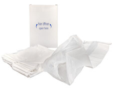 HYGSOFT Hygienebeutel für Damenbinden aus HDPE, in Spenderkarton, weiß, 30 Stk.