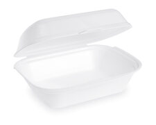 Menübox Lunch-Box weiß 185x133x75 mm geschäumt, einteilig, 125 Stk.