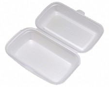 Menübox Lunch-Box weiß 240x133x75 mm geschäumt, einteilig, 125 Stk.