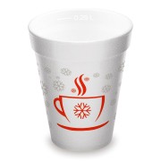 EPS Thermobecher Glühweinbecher Styroporbecher WINTERSAISON 250ml, 20 Stk.