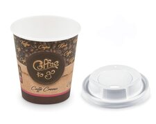 Kaffeebecher S Coffee To Go Caffe Crema mit Trinkdeckel 150ml 200ml 100 Stk.