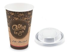 Kaffeebecher XL Coffee To Go Latte Macch mit Trinkdeckel 400ml 510ml 100 Stk.