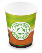 BIO Kartonbecher Kaffeebecher CoffeeToGo Kompostierbar 200ml 280ml, 10 Stk.