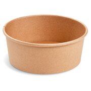 Salatschalen Feinkostschalen braun aus Pappe mit PE beschichtet 750ml 150mm, 50 Stk.
