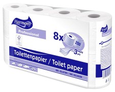 Toilettenpapier 3-lagig Harmony Professional 250 Blatt FSC®-zertifiziert, 8 Stk.