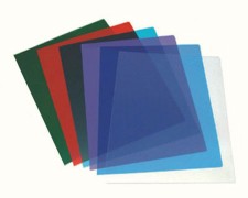 Rückwände Deckblätter genarbter Lederkarton 250gr A4 blau Plastik Draht Bindung