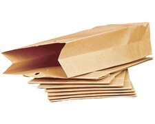 Musterbeutel Faltentaschen M 275x110x50mm | Kraftpapier 120gr. mit Lochung