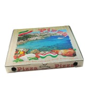 Pizzakarton aus Mikrowellpappe mit neutralem Motiv, 46 x 46 x 5 cm, 100 Stk.