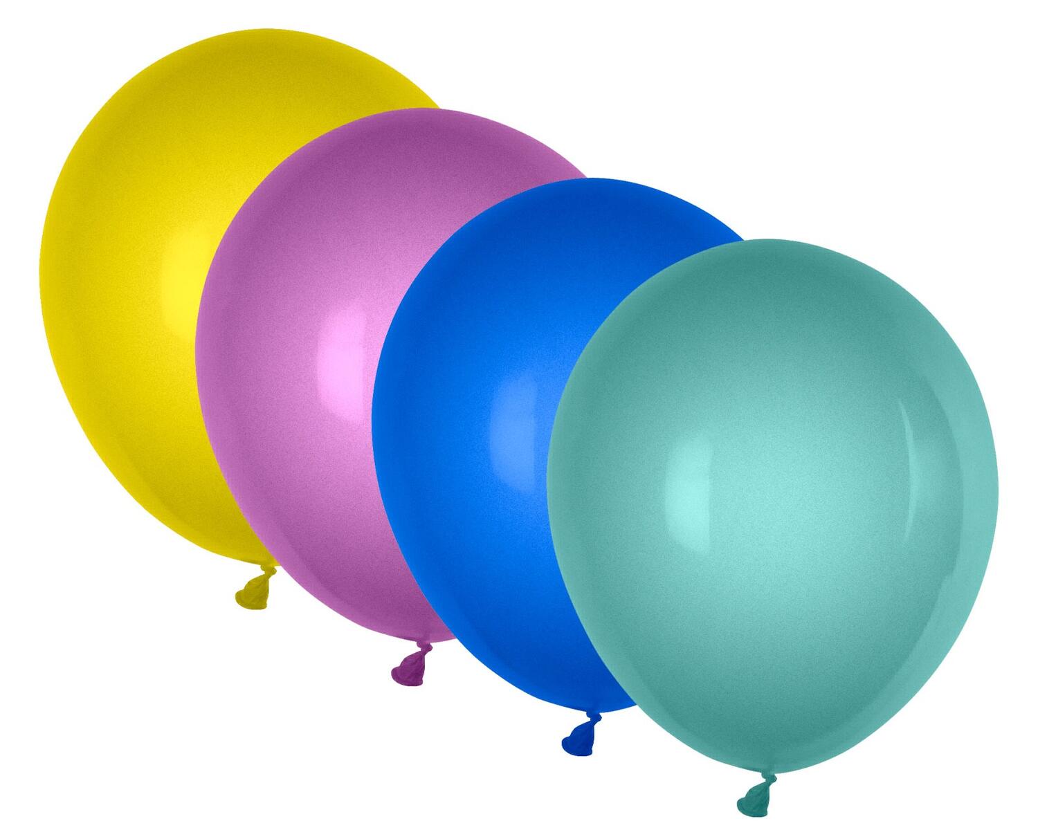 Luftballons metallic bunt gemischt Ø 250 mm Größe 'M' 