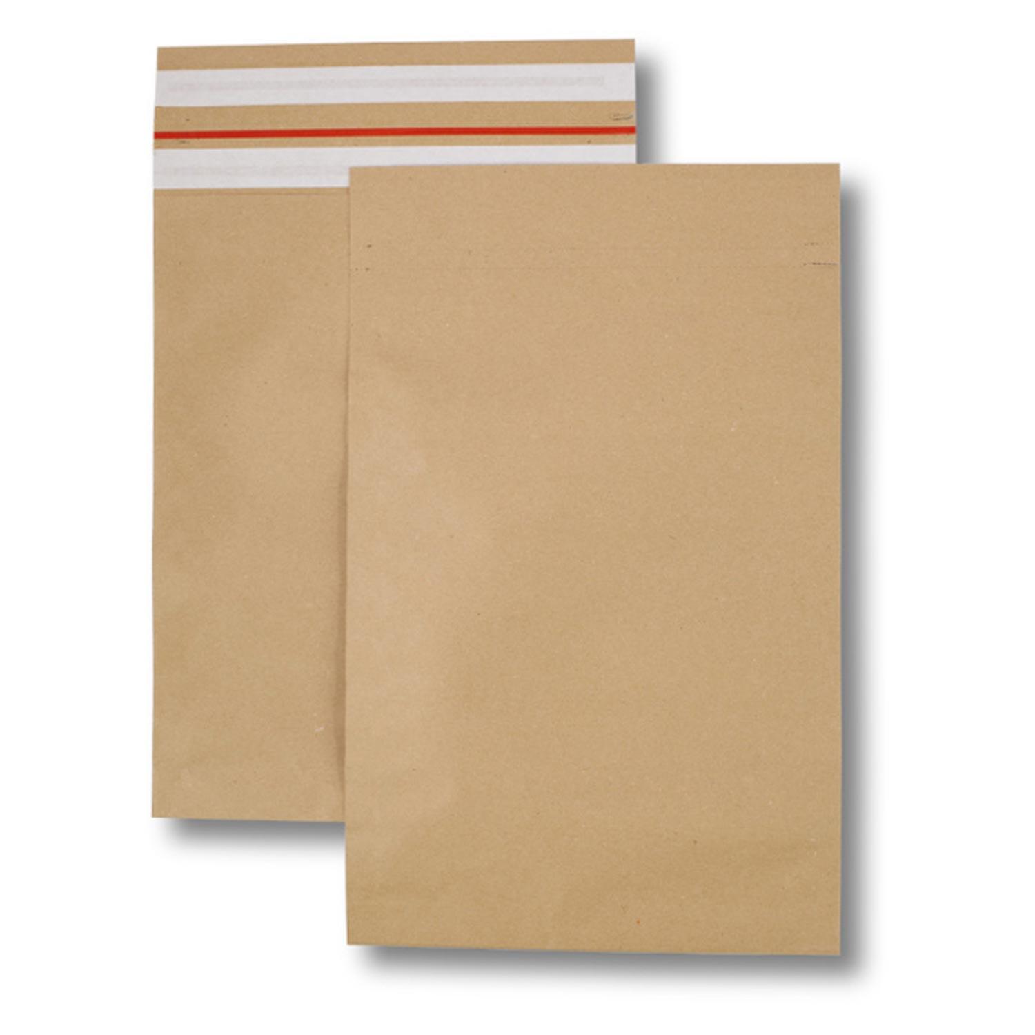 Papierversandtaschen mit gerader Klappe und Bodenfalte doppelter Haftklebeverschluss 90 g/m 300x350+40/40mm, 400 Stk.