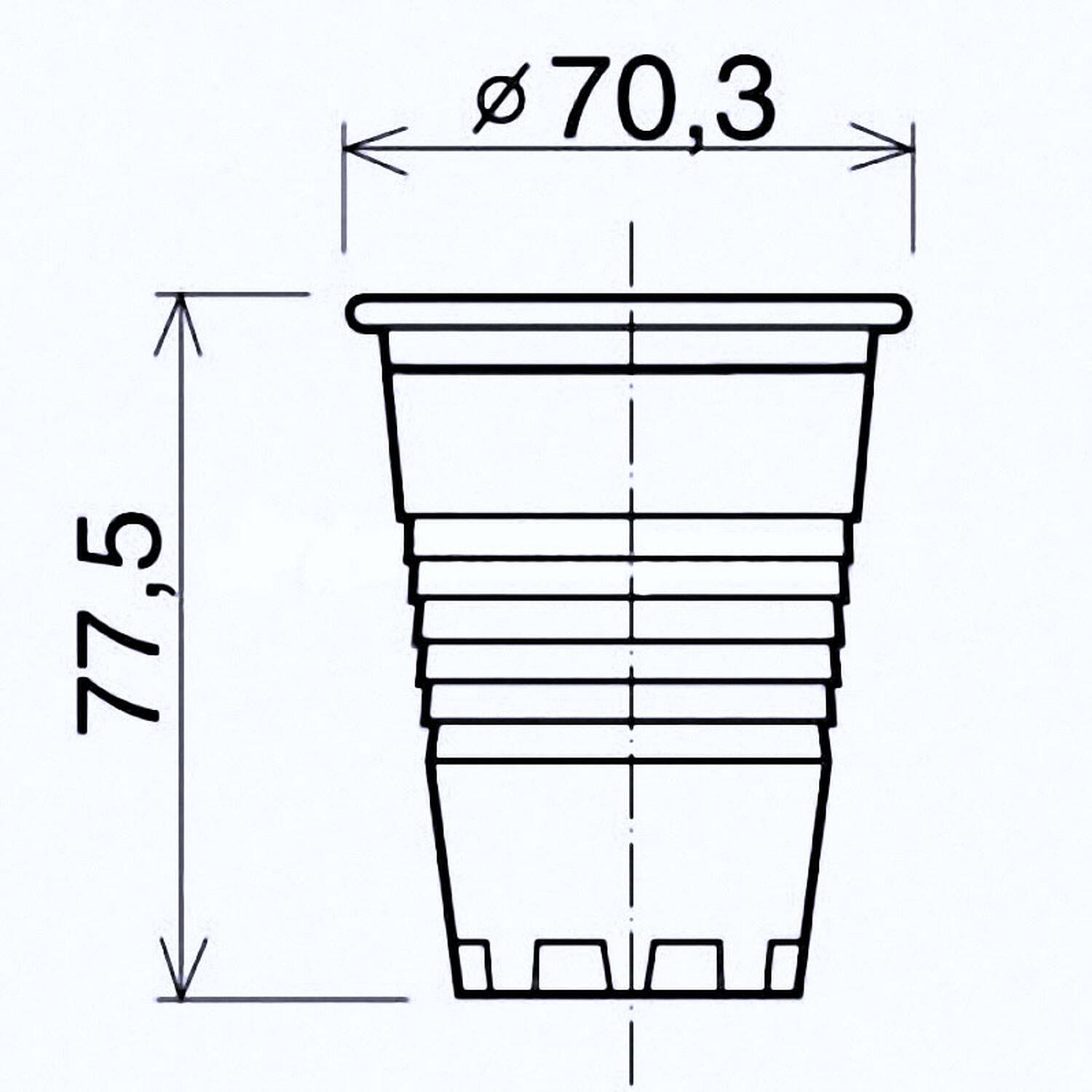 Trinkbecher wei 0,15 l, 150 ml aus PP,  70 mm, 100 Stk.