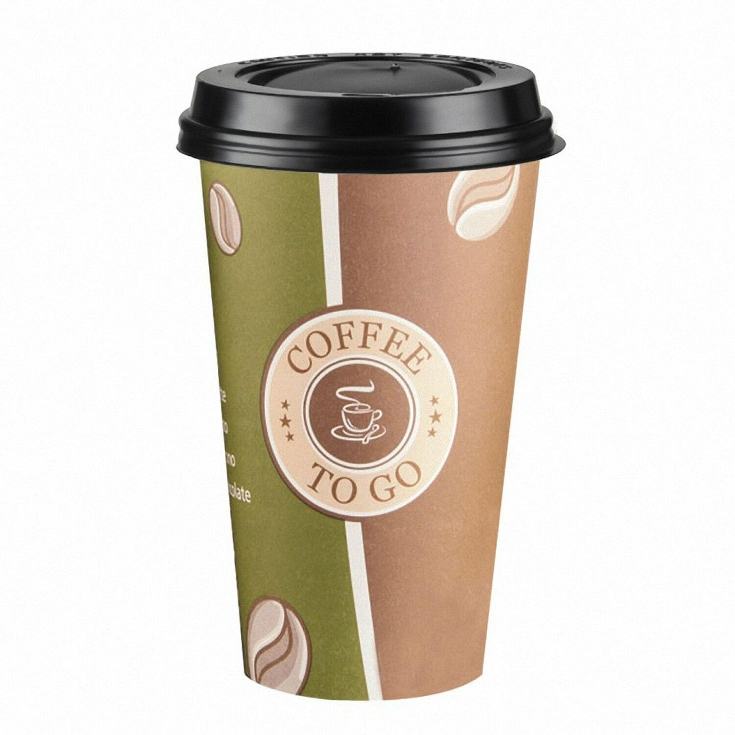 Kaffeebecher Premium Coffee to go mit Deckel, Pappe beschichtet 400 ml, 100 Stk.