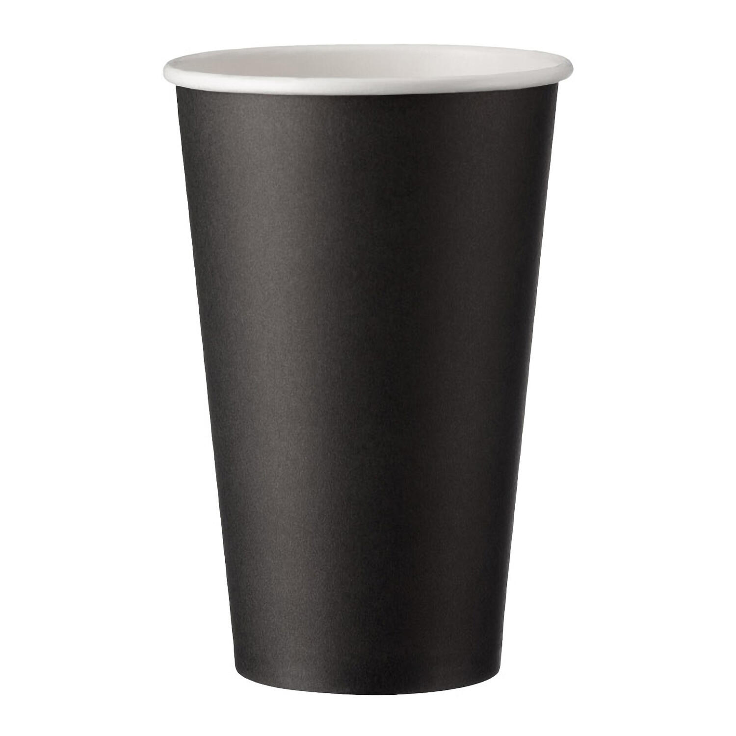 Hei- und Kaltgetrnkebecher CoffeeToGo Pappbecher schwarz 400ml 510ml  90mm, 50 Stk