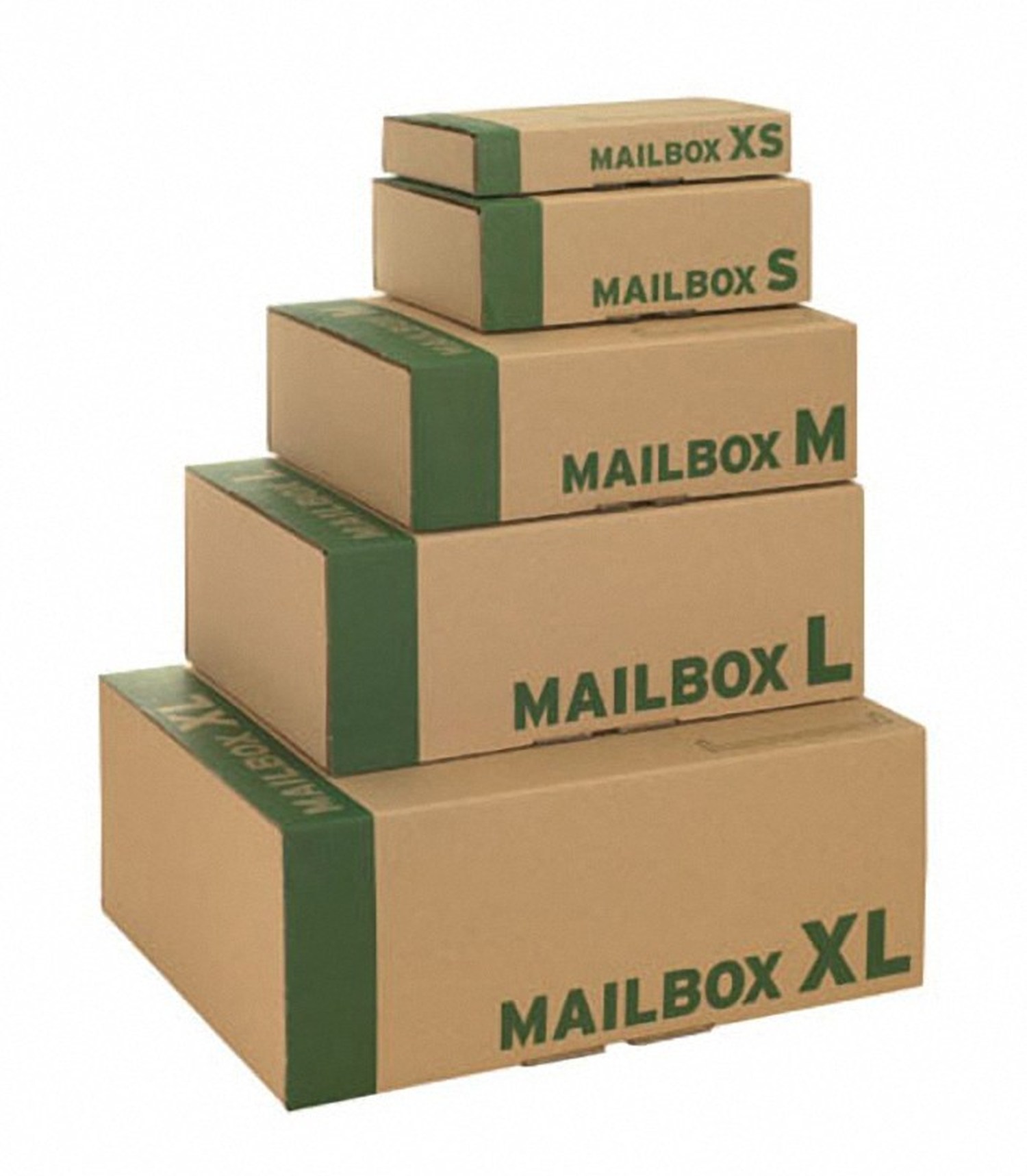 Post-Versandkarton MAILBOX  L, mit Steckverschluss, 395x248x141mm, braun